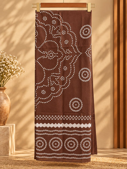 Bindiya Coffee Brown Embroidered Suit Set by Theaoura