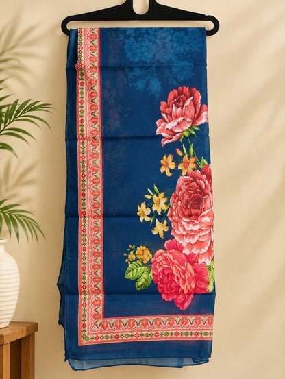 Neelam Royal Blue Embroidered Suit Set by Theaoura