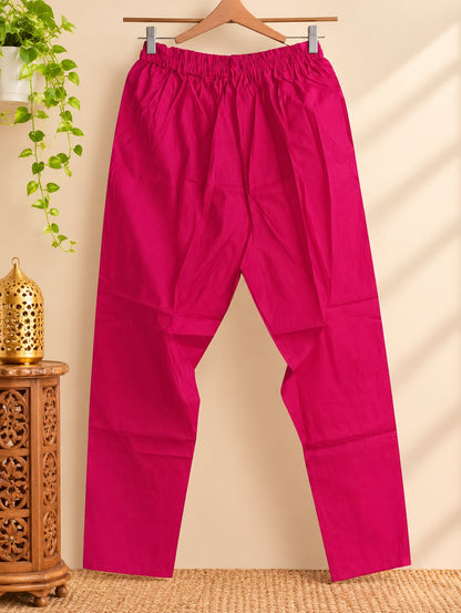 Gulabi Rani Pink Floral Embroidered Suit Set by Theaoura