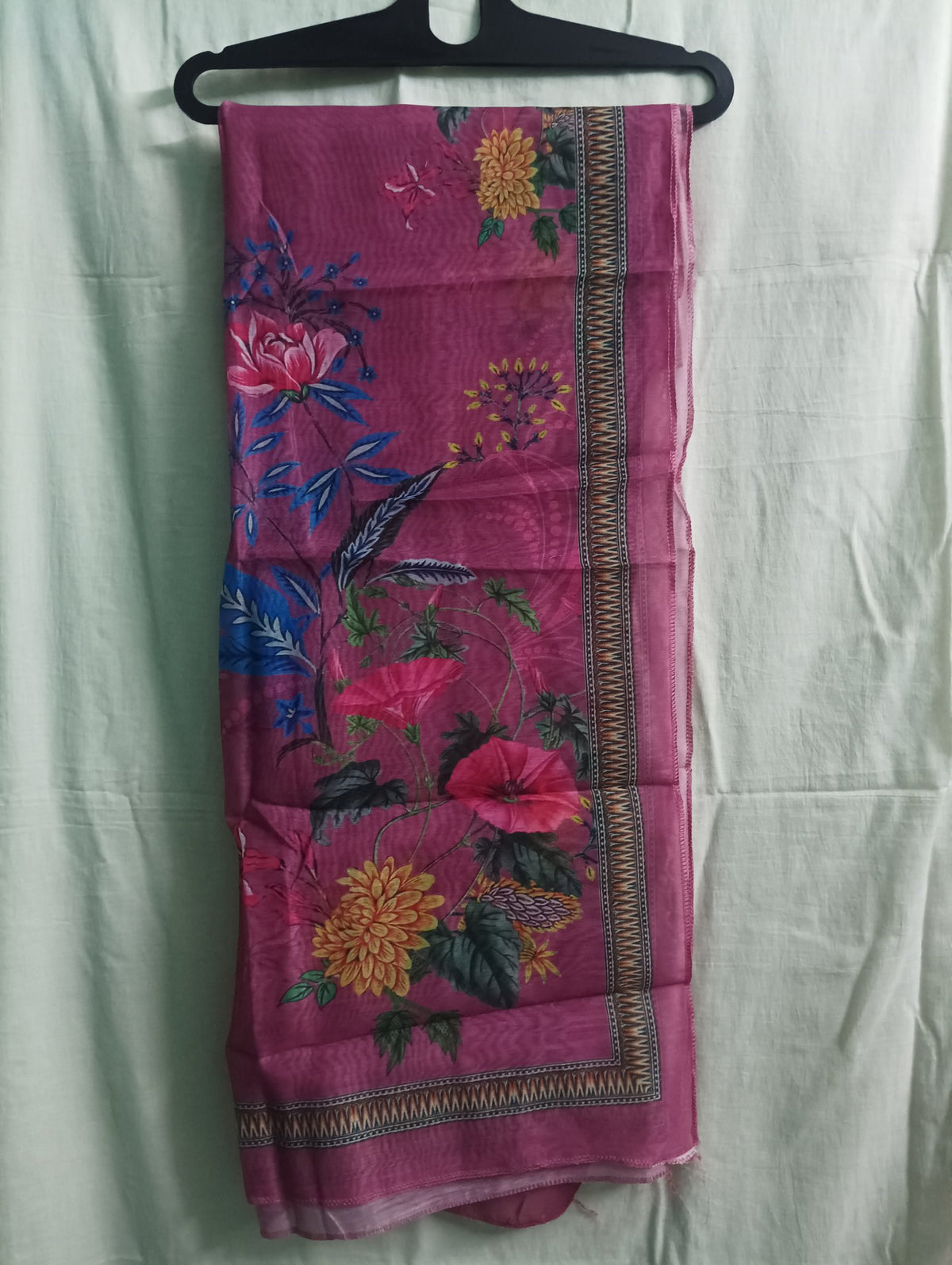 Rangoli Berry Pink Embroidered Suit Set by Theaoura