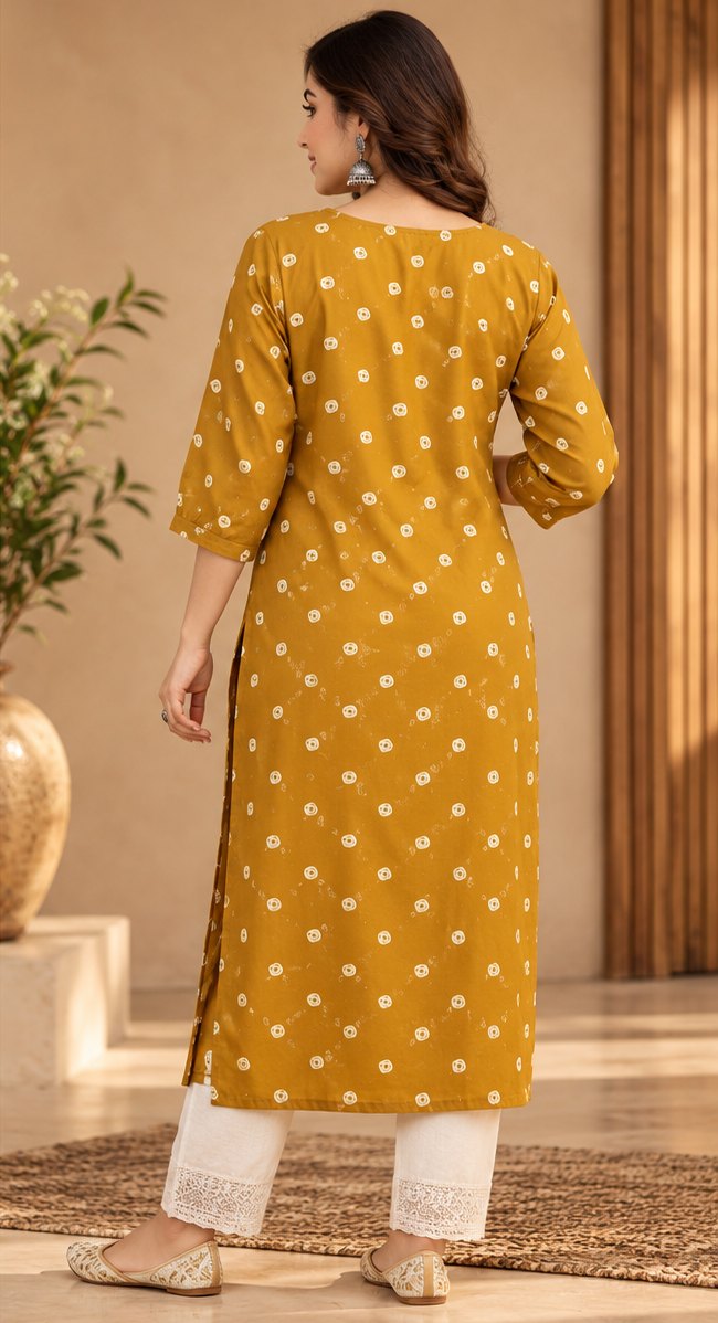 Gajara Mustard Yellow Elephant Embroidered Kurta by Theaoura