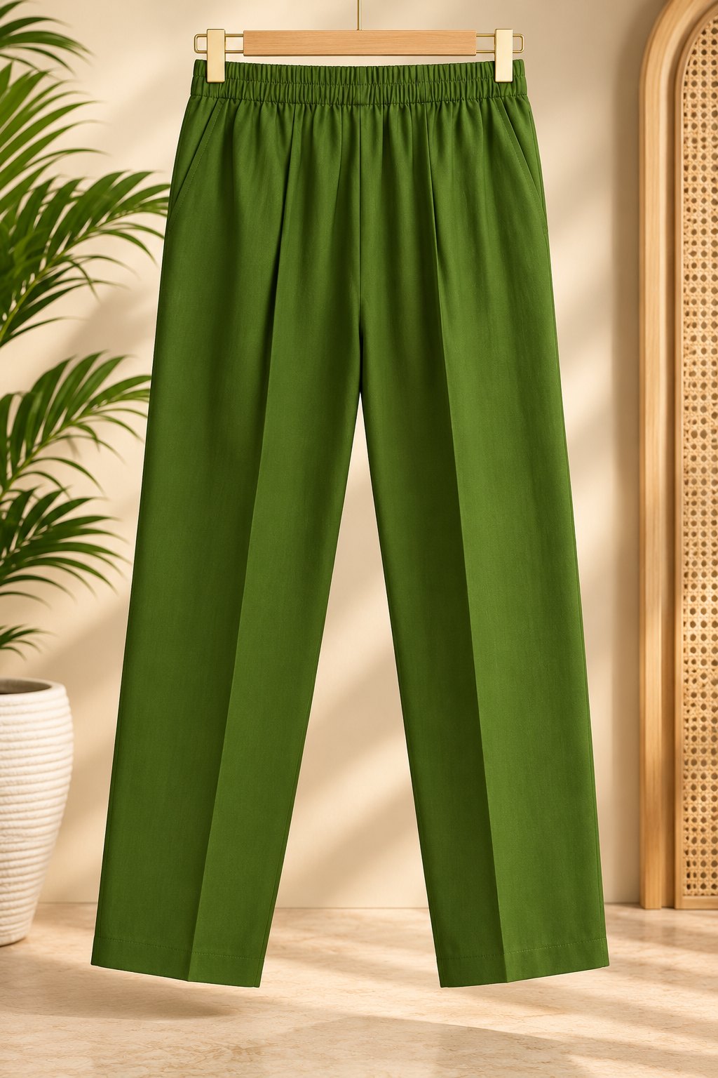 Heer Olive Green Mirror Work Suit Set by Theaoura