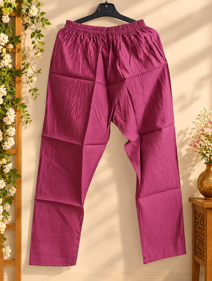 Rangoli Berry Pink Embroidered Suit Set by Theaoura