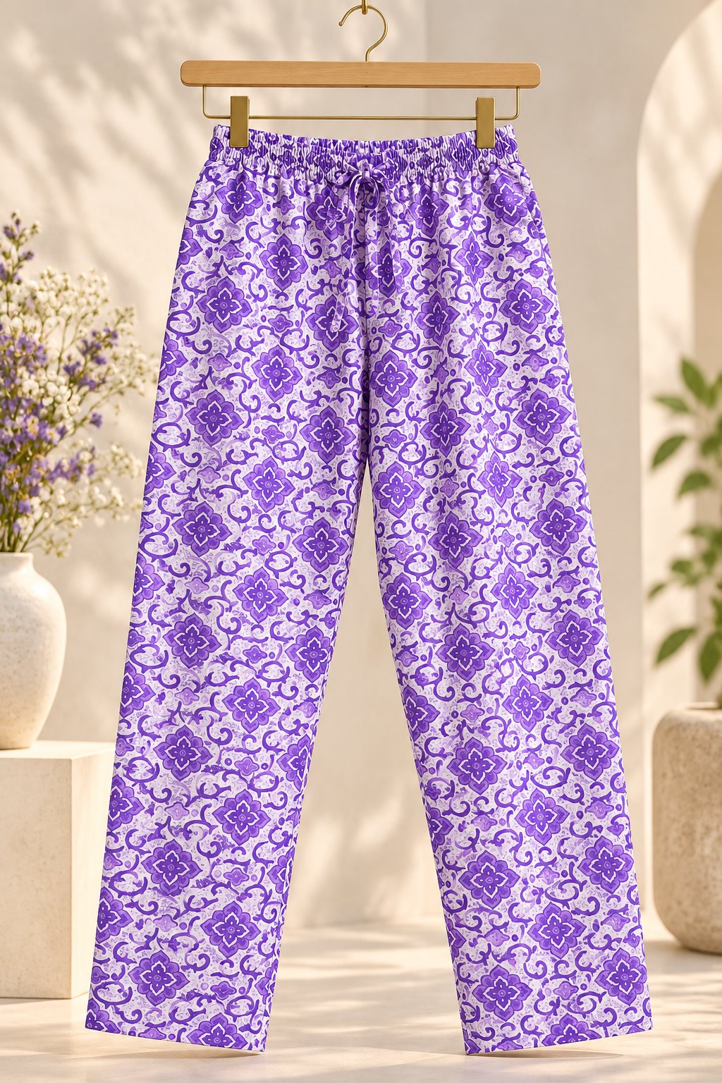 Jamuni Violet Floral Print Kurta Set by Theaoura