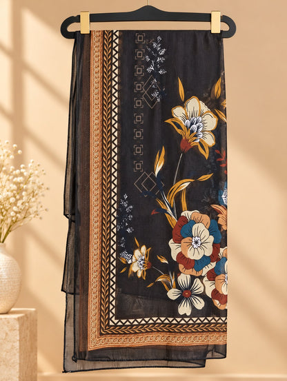 Shyama Black Embroidered Suit Set by Theaoura