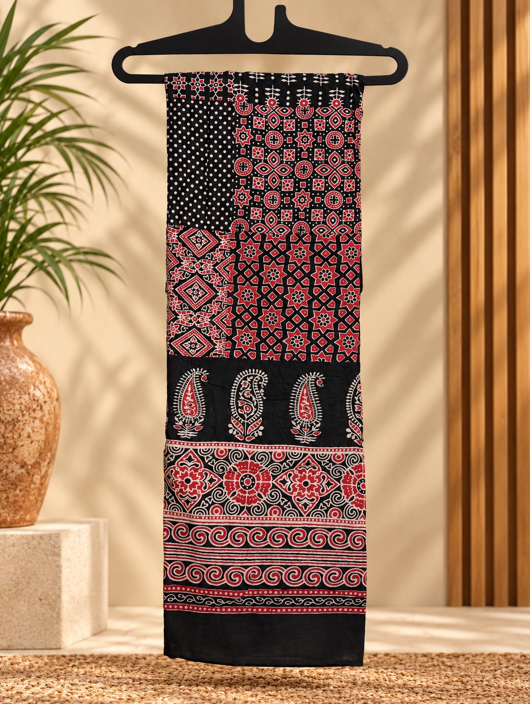 Kutch Red Printed Suit Set by Theaoura